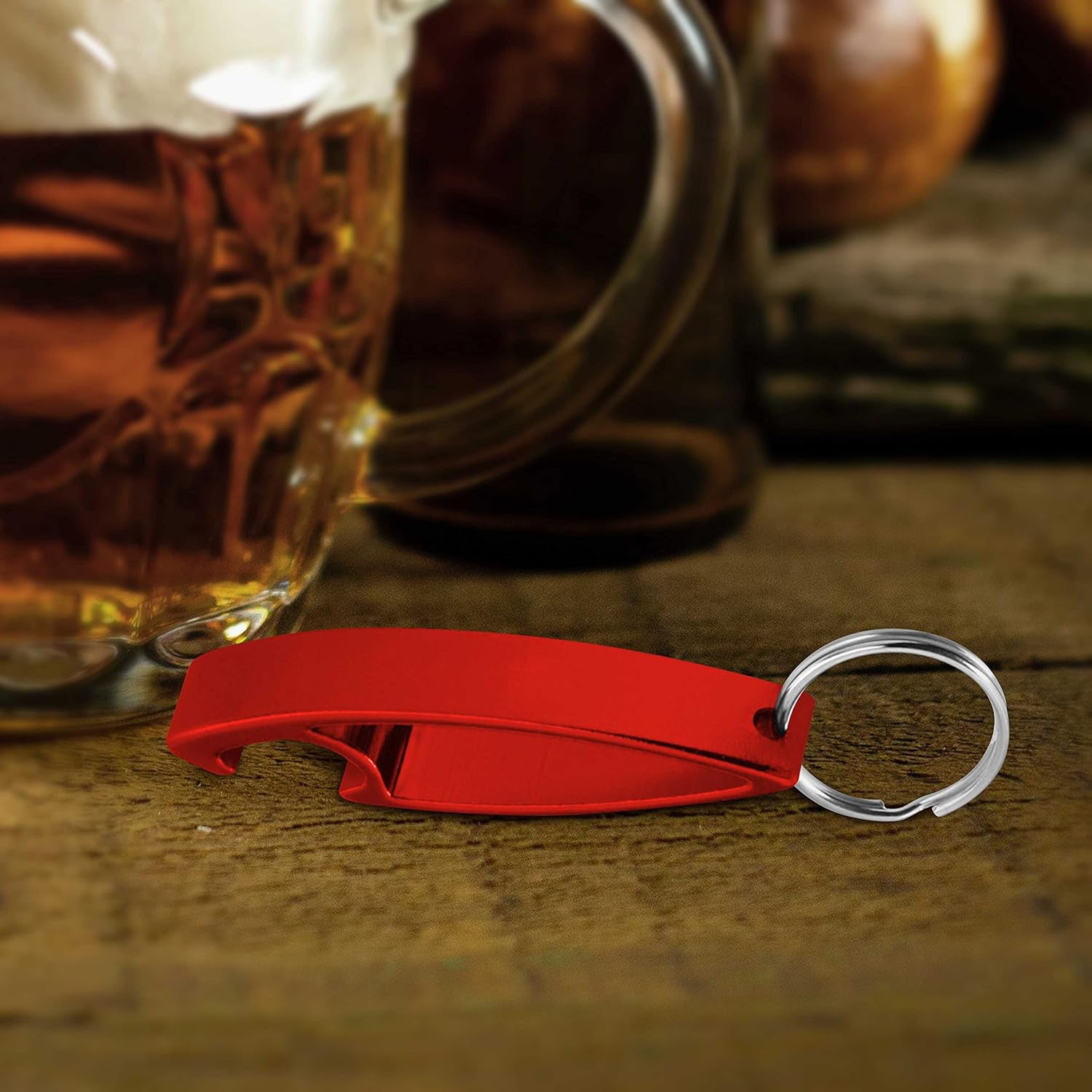 2 in 1 Compact Metal Bottle Opener with Keyring (1 Pc) 2 in 1 Compact Metal Bottle Opener with Keyring (1 Pc)